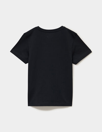 T-shirt manches courtes coton Kappa noir gar&ccedil;on