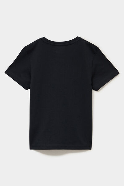 T-shirt manches courtes coton Kappa noir gar&ccedil;on