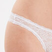 Tanga en dentelle blanc femme