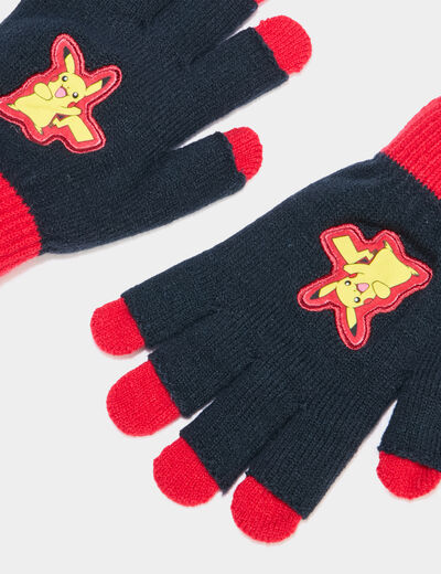 Gants effet 2-en-1 Pok&eacute;mon Pikachu bleu marine gar&ccedil;on