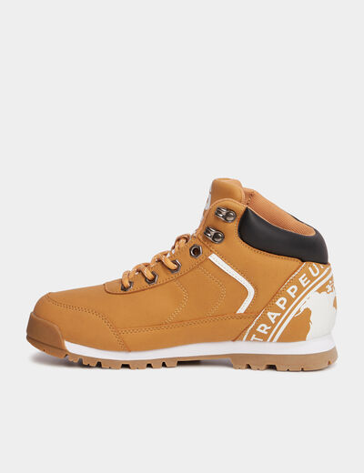 Bottines zip lacets Trappeur Babino jaune garçon