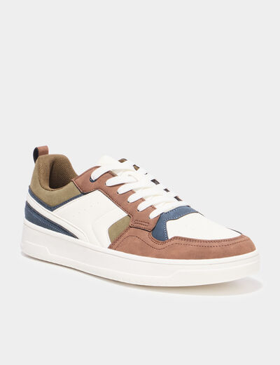 Tennis basses &agrave; lacets sable homme