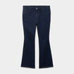 Jean flare 5 poches taille haute denim brut femme grande taille