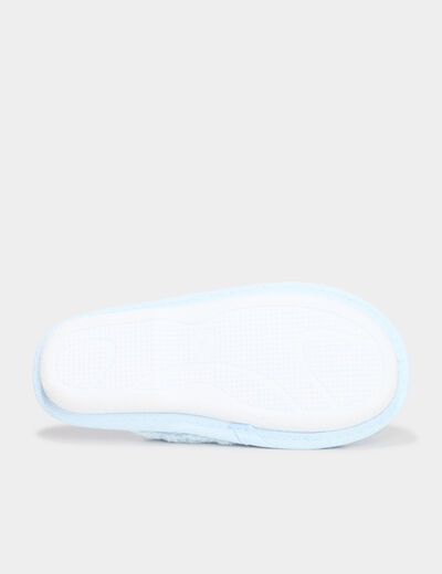 Chaussons mules fausse fourrure Stitch bleu fille