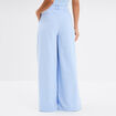 Pantalon large avec pinces bleu ciel femme