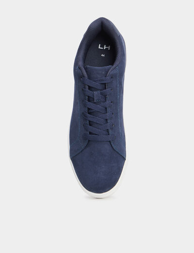 Tennis à lacets bleu marine homme