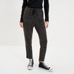 Pantalon jogging 7/8&egrave;me gris fonc&eacute; femme