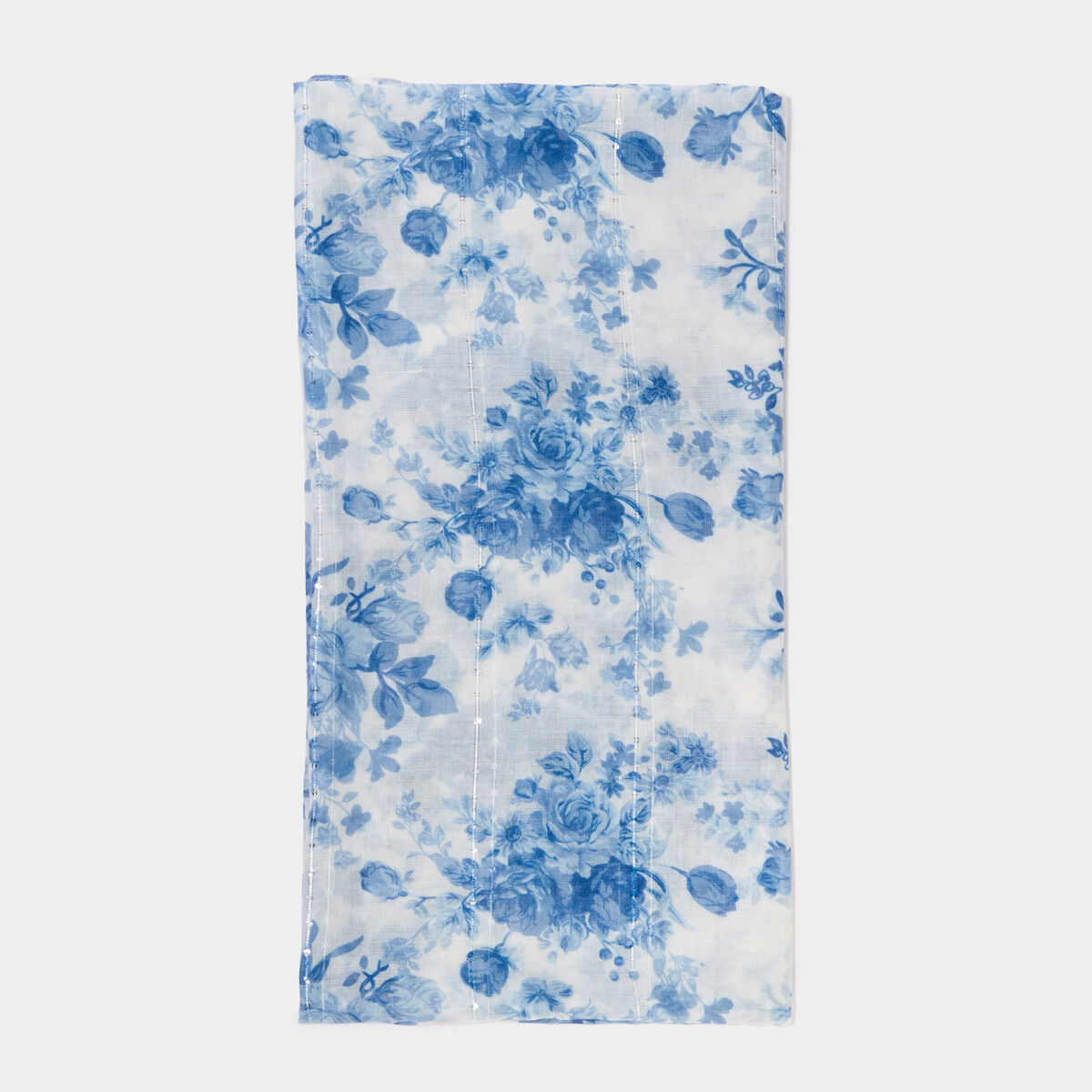 Foulard avec sequins bleu femme