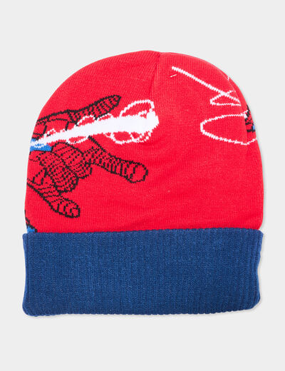 Ensemble bonnet et gants Spider-Man bleu marine garçon