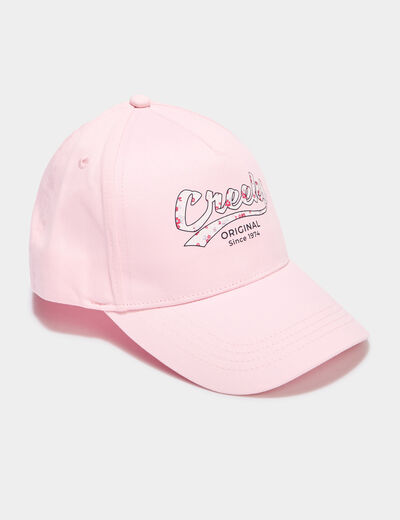 Casquette coton Creeks rose pastel fille