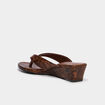 Mules &agrave; talons compens&eacute;s marron femme