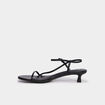 Sandales &agrave; talons kitten heels noir femme