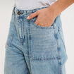 Jean balloon coton denim bleach femme