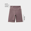 Short cycliste de sport taille haute mauve femme