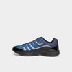 Baskets plates running élastiquées bleu homme