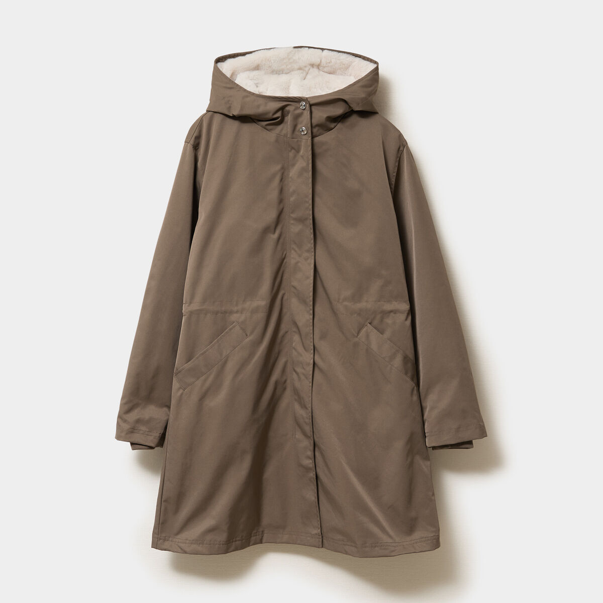 Parka 3-en-1 gilet fourr&eacute; marron fonc&eacute; femme