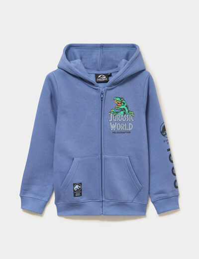 Sweat zipp&eacute; &agrave; capuche Jurassic World bleu fonc&eacute; gar&ccedil;on