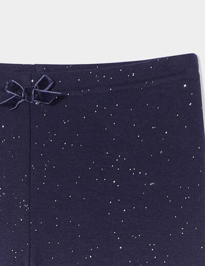 Legging doublé bleu marine fille