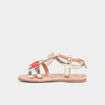 Sandales talon plat jaune or fille