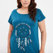 Chemise de nuit manches courtes bleu canard femme grande taille