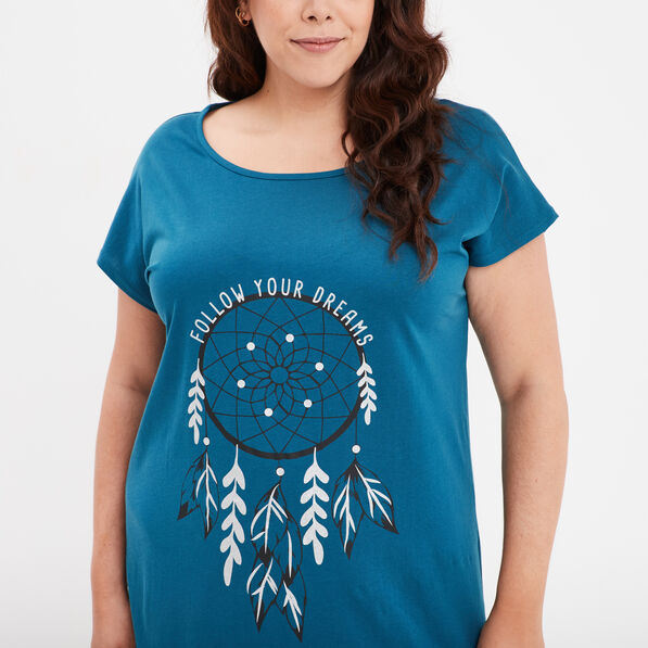 chemise de nuit manches courtes bleu canard femmegt Chemise de nuit manches courtes bleu canard femme grande taille