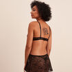 Combinette avec laçage en dentelle noir femme