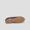 Ballerines en cuir bord festonné Creeks bleu marine fille