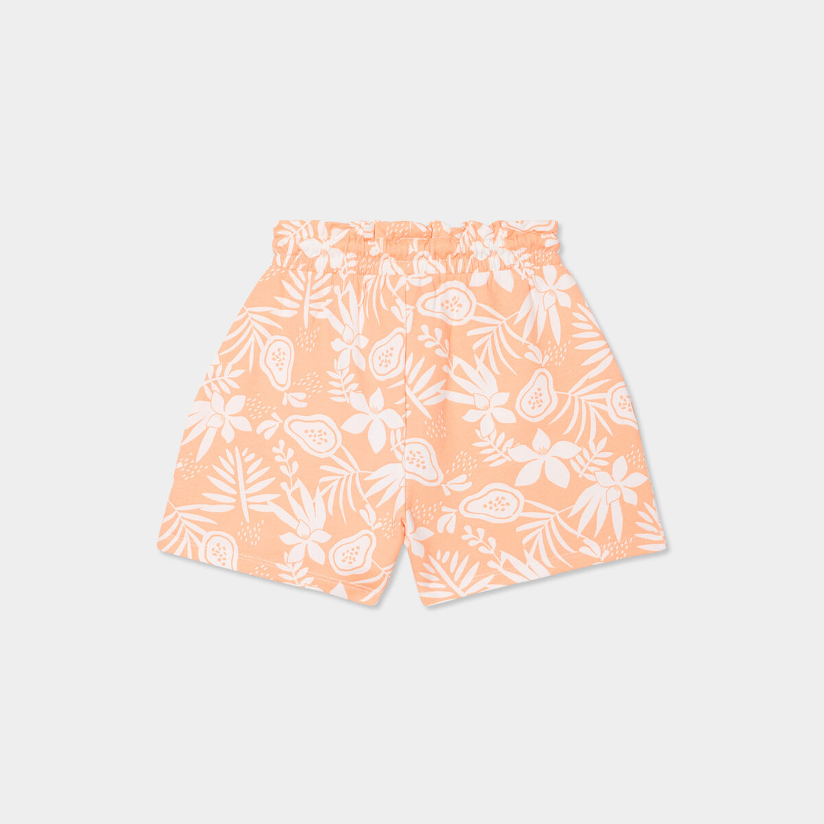 Short jogging slouchy orange fille