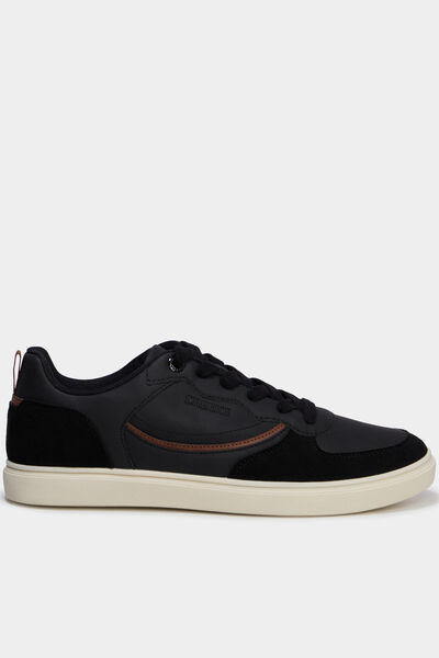 Baskets &agrave; lacets noir homme