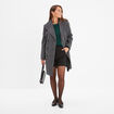 Pull col réversible vert foncé femme