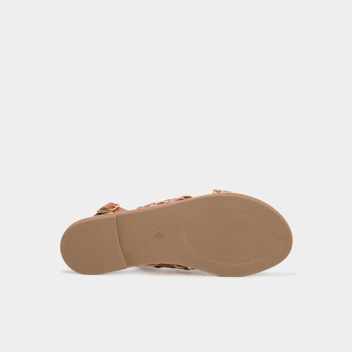 Sandales brides tress&eacute;es crois&eacute;es multicolore femme