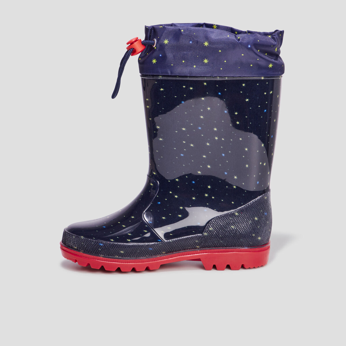 Bottes de pluie &agrave; coulisse bleu marine gar&ccedil;on