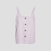 Blouse en lin bretelles larges parme femme