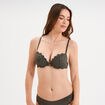 Soutien-gorge emboîtant paddé dentelle vert kaki femme