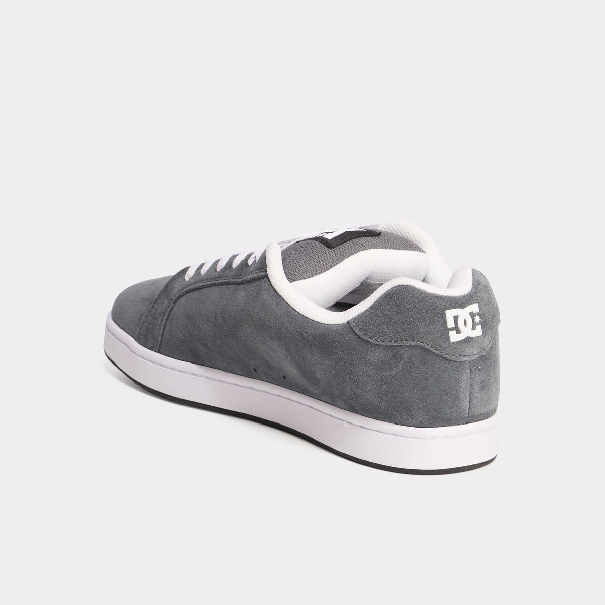 Tennis basses en cuir &agrave; lacets gris homme