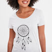 Ensemble pyjama corsaire t-shirt coton gris clair femme
