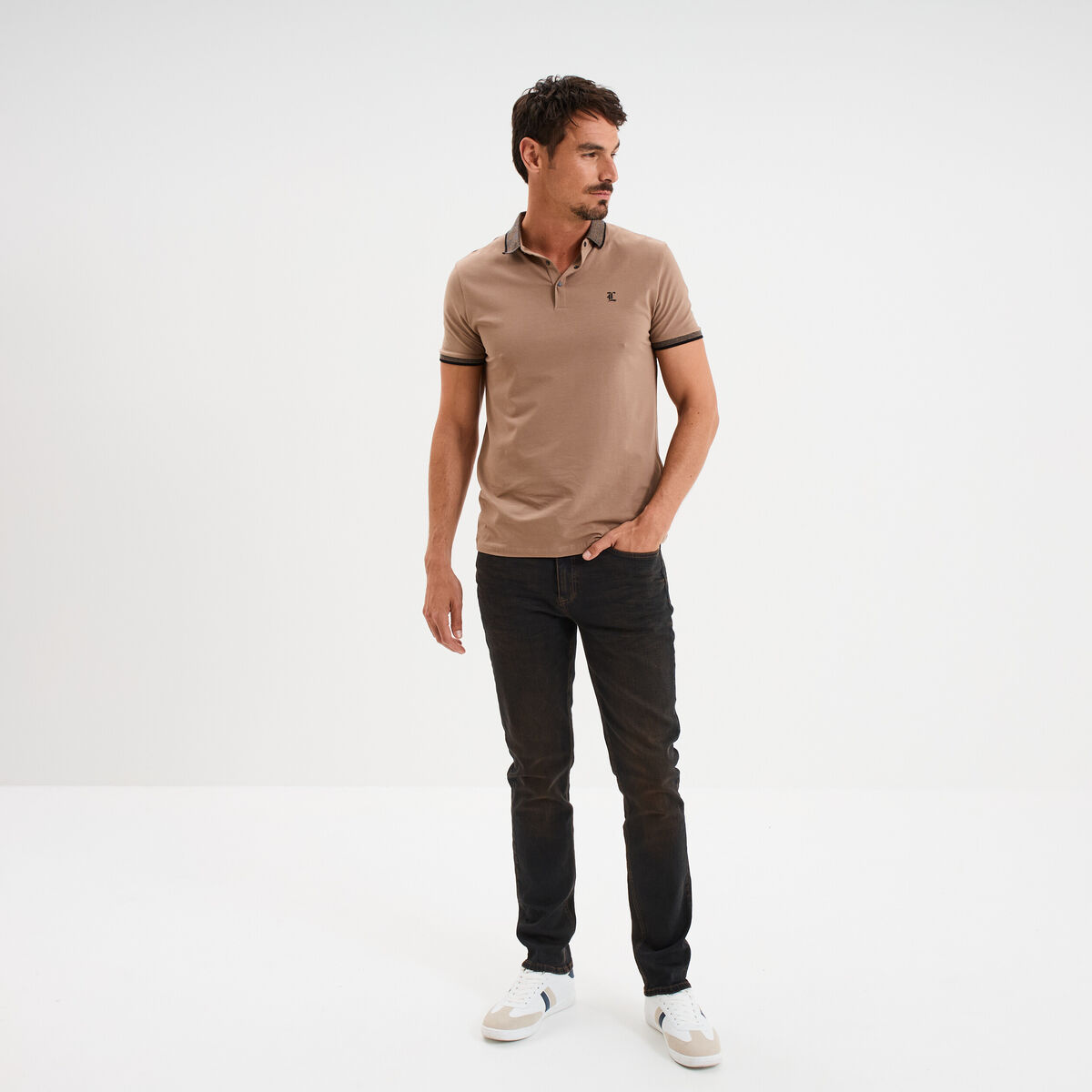 Jeans straight 5 poches Liberto denim dirty homme