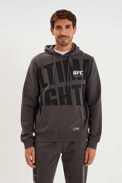 Sweat hoodie 1 poche &agrave; capuche UFC noir homme