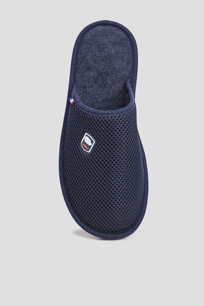 Chaussons mules bleu marine homme