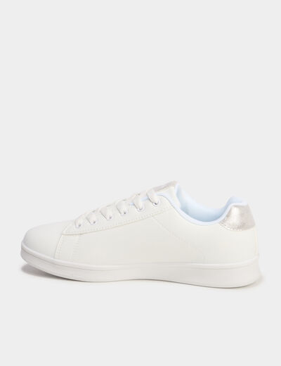 Tennis basses à lacets Creeks gris argent femme