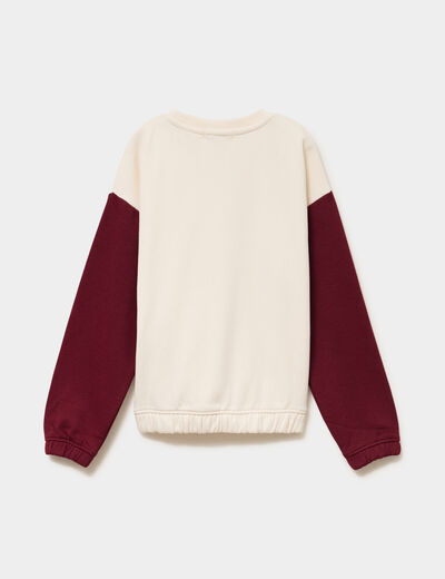 Ensemble de jogging pantalon et sweat bordeaux fille