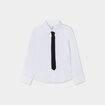 Chemise manches longues avec cravate blanc garçon