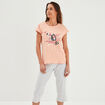 Ensemble pyjama 2 pièces rose saumon femme