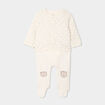 Ensemble 3 pi&egrave;ces dors-bien body gilet creme b&eacute;b&eacute;