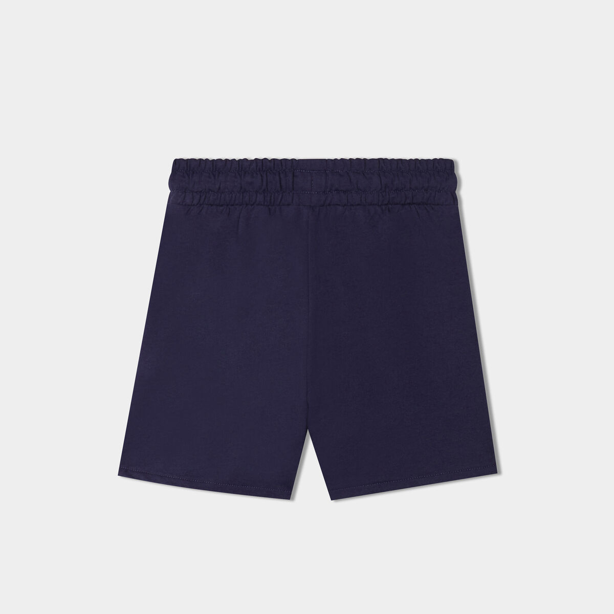 Short droit taille élastiquée bleu marine fille