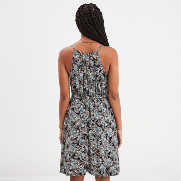 Robe droite à bretelles noir femme