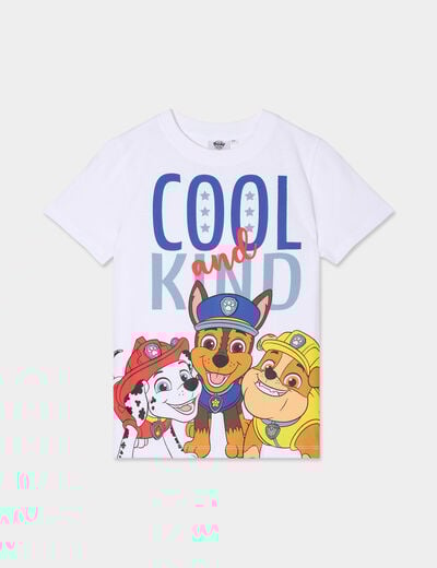 T-shirt manches courtes Pat Patrouille blanc garçon