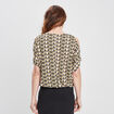 T-shirt détail bijou manches courtes noir femme