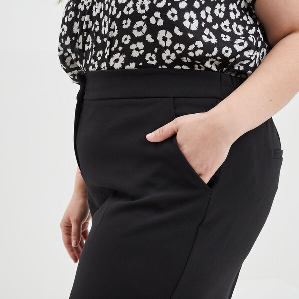 pantalon city large modavista noir femmegt Pantalon city large Modavista noir femme grande taille
