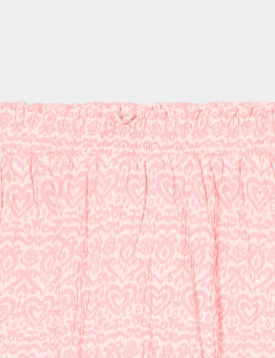Pantalon fluide taille élastiquée coton blanc bébé fille